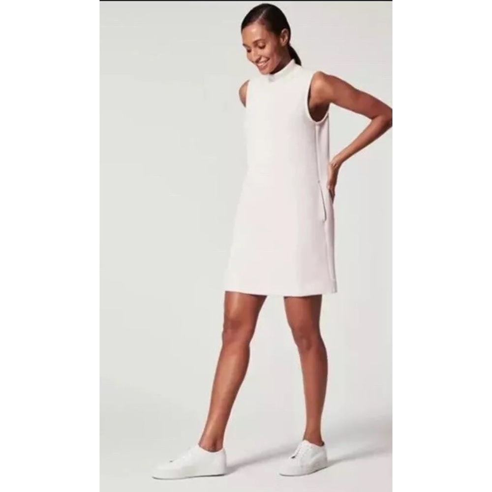 SPANX Sleeveless High-Neck Shift Dress in Light Pink